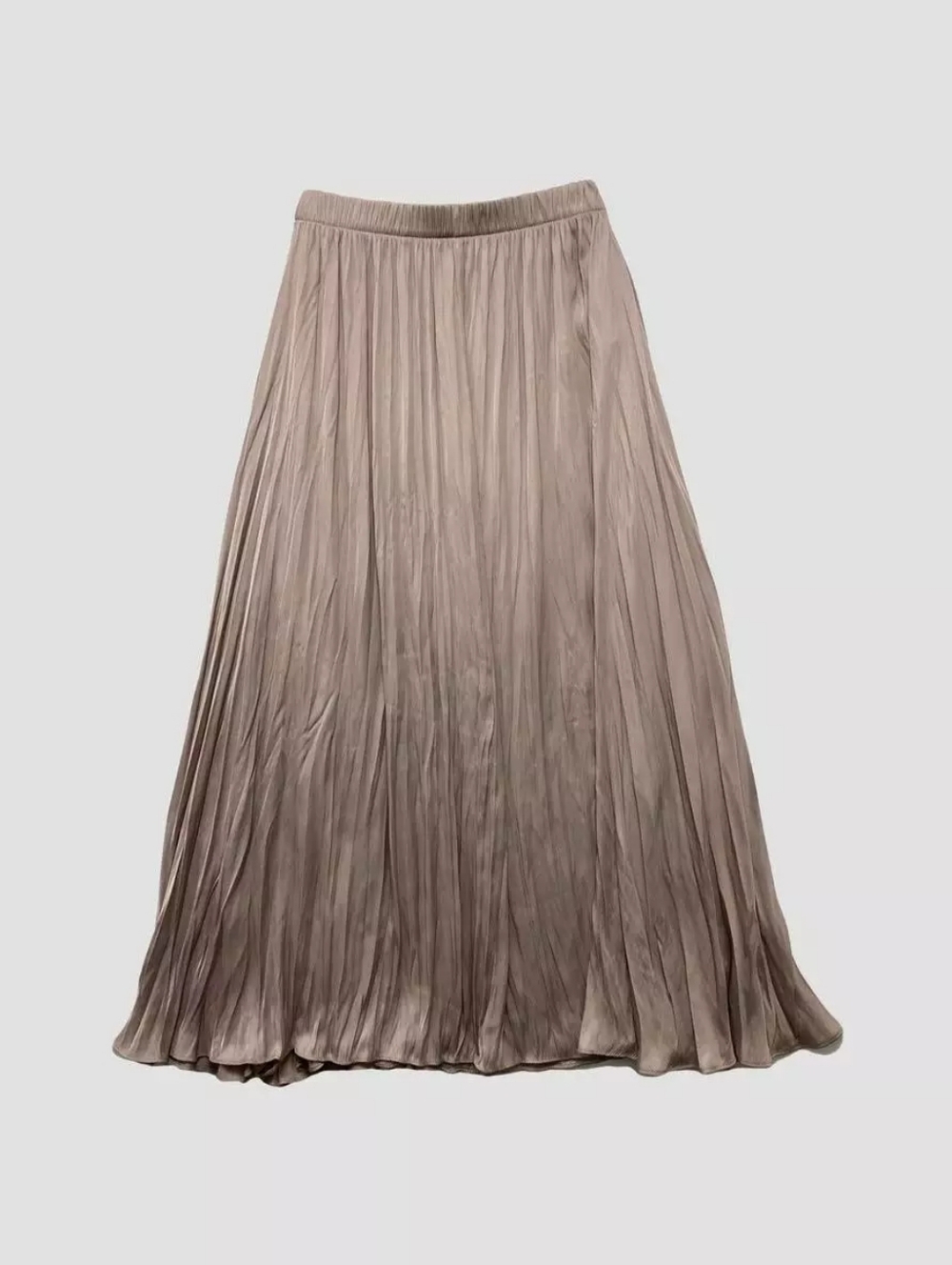 Zara Satin Women's S Pleated Maxi Skirt Flowy Boho